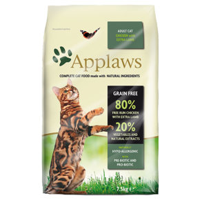 Bezzbożowa karma dla dorosłych kotów z kurczakiem i jagnięciną Applaws Adult Cat Chicken & Lamb, op. 2 kg
