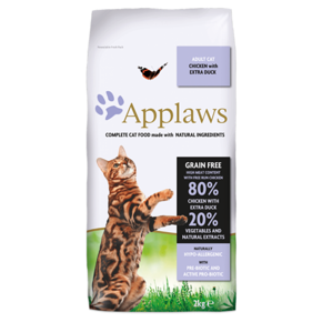 Bezzbożowa karma dla dorosłych kotów z kurczakiem i kaczką Applaws Adult Cat Chicken & Duck, op. 400 g