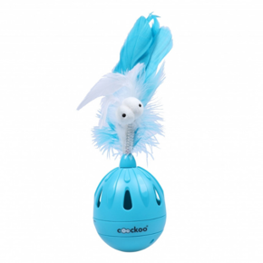 Coockoo Tumbler Blue - zabawka dla kota z dozująca przysmaki.