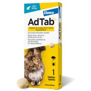 Elanco AdTab tabletka na pchły i kleszcze dla kota 2-8kg