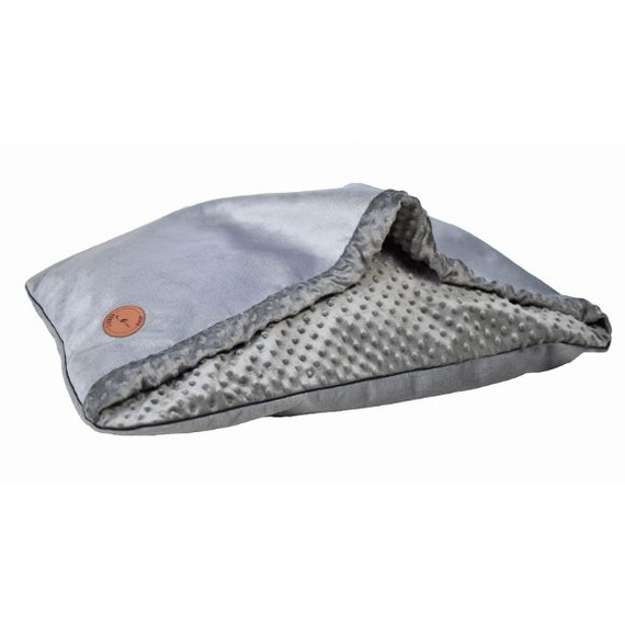 Legowisko dla psa lub kota - Lauren Design Norka Nel srebrny velvet