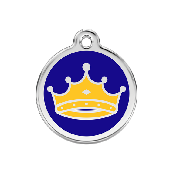 Adresówka dla psa średnia - okrągła zawieszka KRÓL - Red Dingo