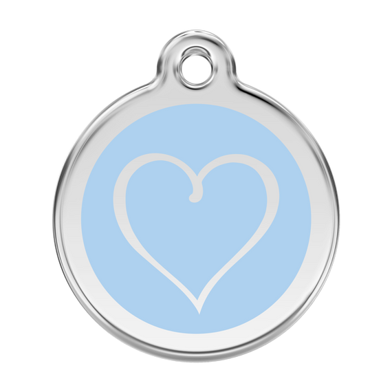 Adresówka dla psa duża - okrągła zawieszka TRIBAL SERCE różne kolory - Red Dingo