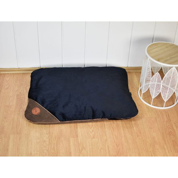 Lauren Design FRIDA poducha dla psa lub kota brąz struktura + czarny velvet 70/50cm