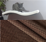 Półka dla kota FALA 75 symetryczna prawa kolor czekoladowy