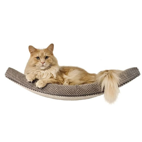 Półka na ścianę dla kota ŁUK 60 - miętowa