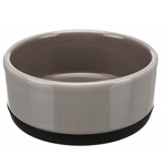 Miska ceramiczna na gumie 0,75l szara Trixie