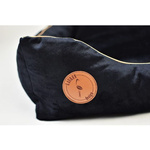 Lauren Design CEZAR - kanapa dla psa lub kota czarny velvet 70/60cm
