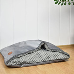 Legowisko dla psa lub kota - Lauren Design Norka Nel srebrny velvet 100 x 80 cm