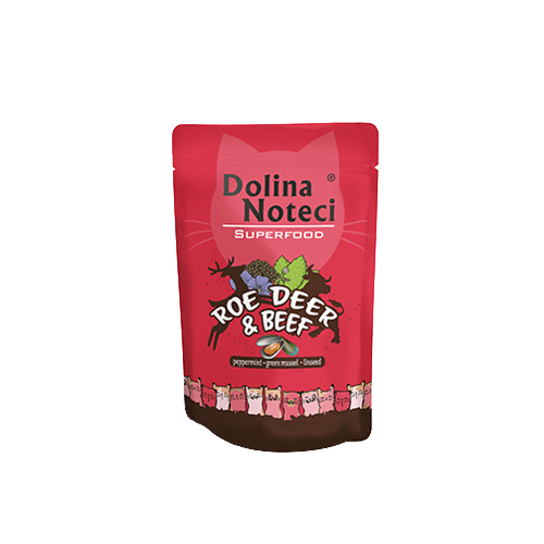 Dolina Noteci Superfood sarna z wołowiną karma dla kota saszetka 85g