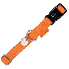 Zolux Mac Leather obroża regulowana dla psa 10mm pomarańczowa