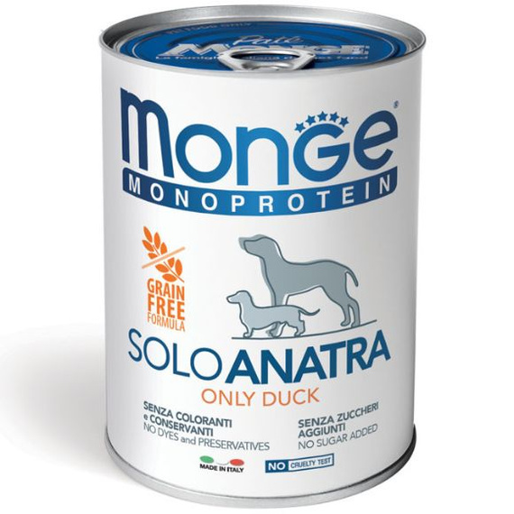Monge Dog Solo Duck 400g - monoproteinowa mokra karma dla psów