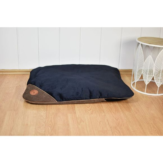 Lauren Design FRIDA poducha dla psa lub kota brąz struktura + czarny velvet 100/80cm