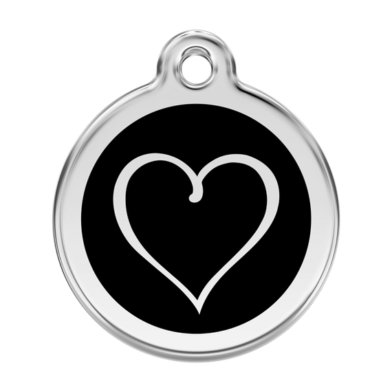 Adresówka dla psa duża - okrągła zawieszka TRIBAL SERCE różne kolory - Red Dingo