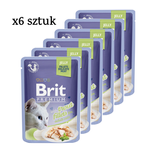 Zestaw Brit Premium fileciki z pstrąga w galarecie karma dla kota 85g x6