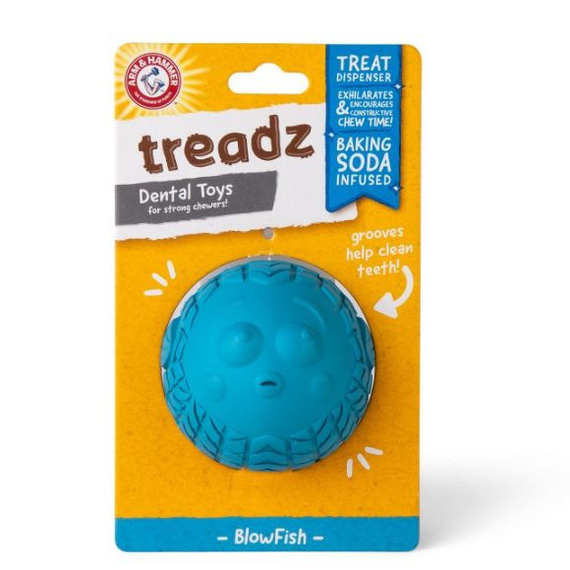 Super Treadz Blowfish - piłka zabawka dentystyczna dla psa 