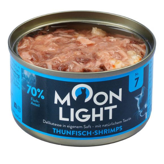 Moonlight Dinner Nr 7﻿ Tuńczyk, krewetki w sosie własnym﻿ karma dla kota 80g