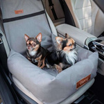 Transporter do samochodu dla psa lub kota w kolorze jasnoszarym - Dogeste