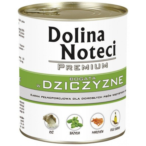 Dolina Noteci Premium dziczyzna 800g - mokra karma dla dorosłego psa