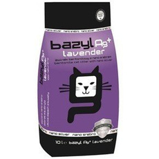 Bazyl Lavender Ag+ żwirek dla kota bentonitowy z nano srebrem, zapach lawendy 10l