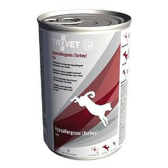 Trovet TPD Hypoallergenic(Turkey) karma weterynaryjna dla psów z nadwrażliwością pokarmową, puszka 400g