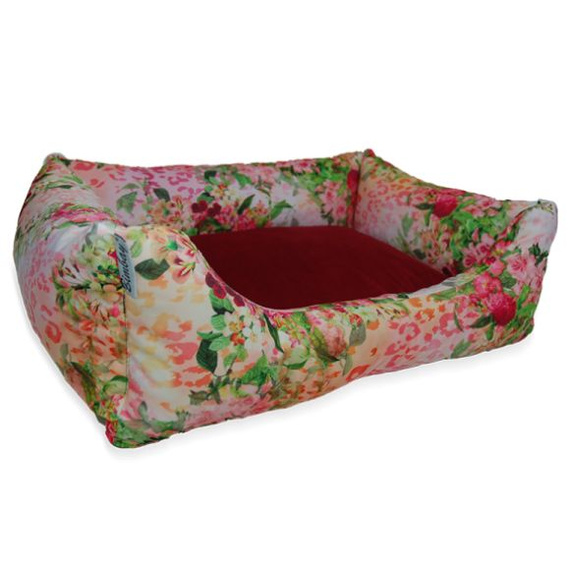 Bimbay Kanapa welurowa Pastelowa łąka 65x50cm - legowisko dla psa lub kota