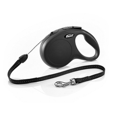 Flexi Smycz New Classic M - linka 8m, czarna smycz automatyczna