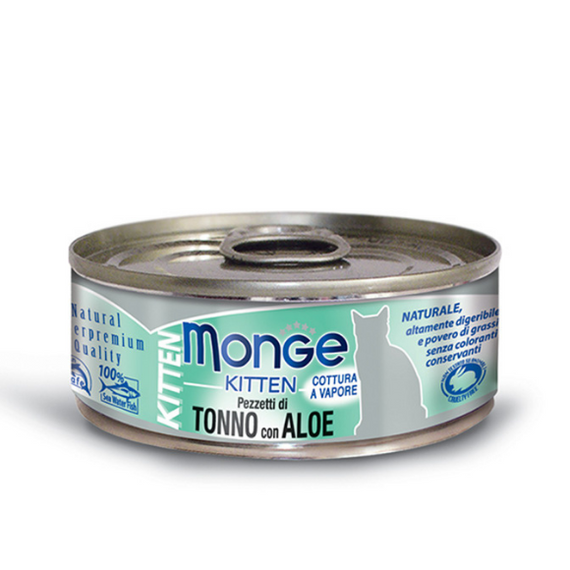 Monge Jelly Tuna Aloe Kitten karma dla kociąt Tuńczyk Aloes 80g