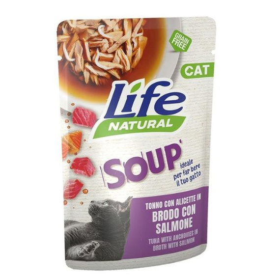 Life Cat Soup tuńczyk i białe rybki 60 g – mokra karma dla kotów