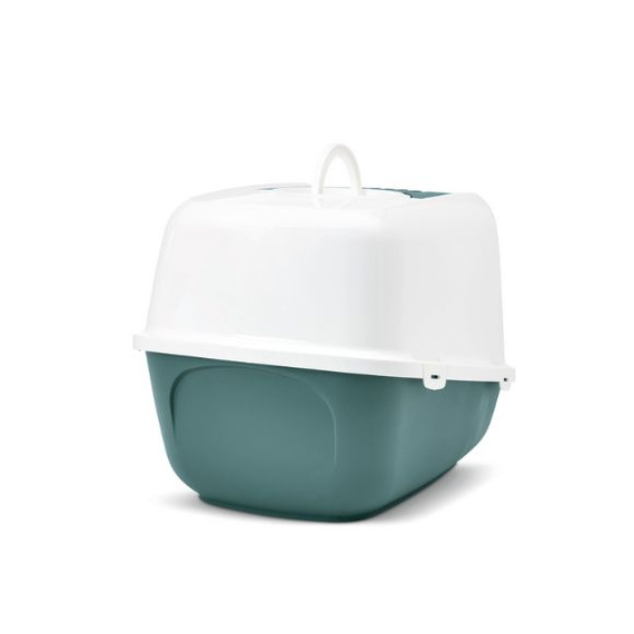 Savic Nestor Jumbo - duża toaleta dla kota w kolorze Nordic Green