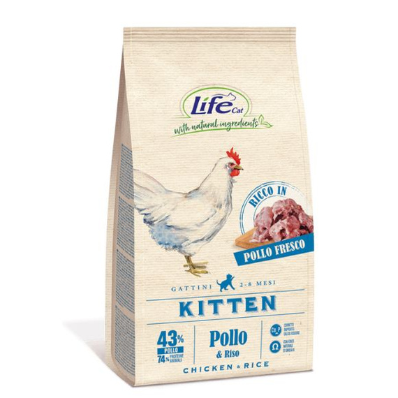 Life Cat Natural Kitten Kurczak sucha karma dla kociąt 1,5kg