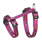 Regulowane szelki z nadrukiem "koty" dla małych kotów i kociąt, ze smyczą - Trixie