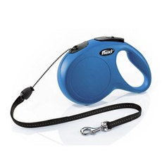 Flexi Smycz New Classic M - linka 8m, niebieska smycz automatyczna