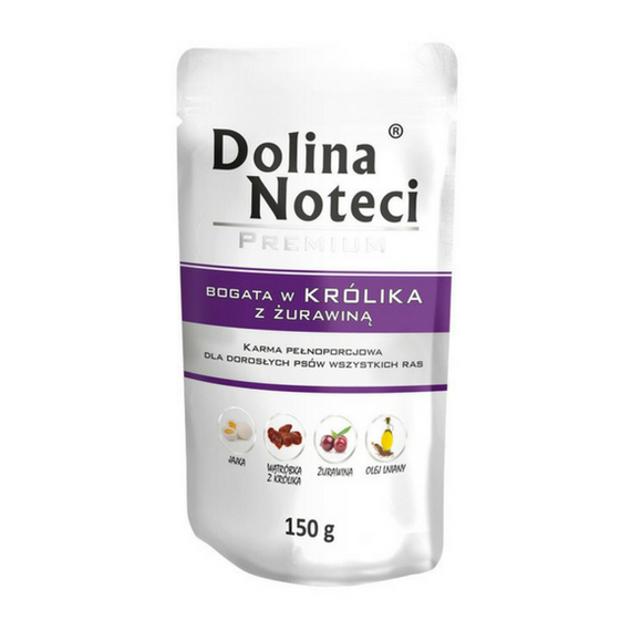 Dolina Noteci Premium - karma dla psów dorosłych królik z żurawiną saszetka 150 g