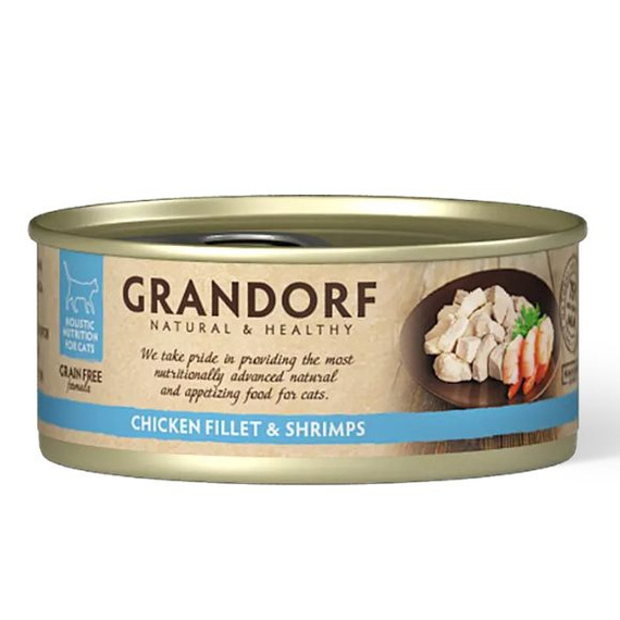 Grandorf pierś z kurczaka z krewetkami mokra karma dla kotów 70g