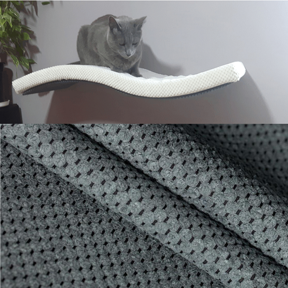 Półka dla kota FALA 75 symetryczna prawa kolor antracyt