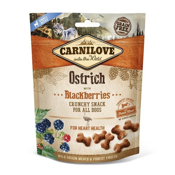 Carnilove Crunchy Snack - przysmak dla psa struś z jeżynami 