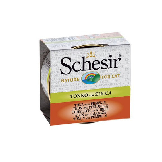 Schesir naturalna karma dla kotów tuńczyk z dynią w rosole w puszce 70g