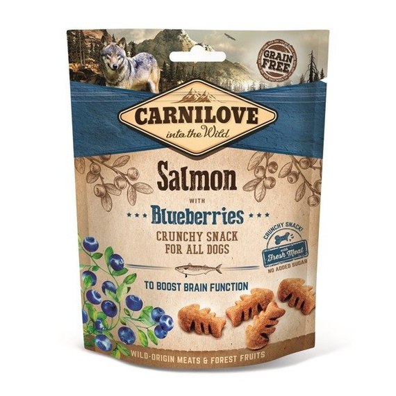 Carnilove Crunchy Snack - przysmak dla psa łosoś z jagodami 