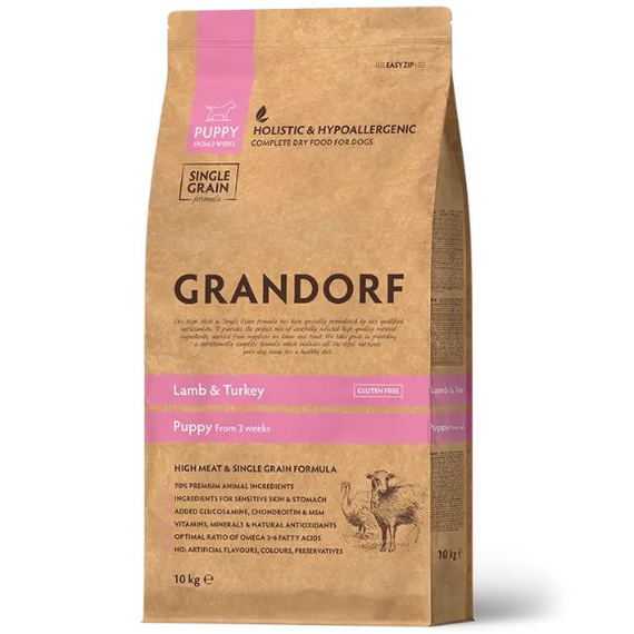 Grandorf Puppy Jagnięcina i Indyk 1kg sucha karma dla szczeniąt