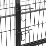 Kojec Metalowy 8 Paneli 80x60 cm – Składany, Czarny