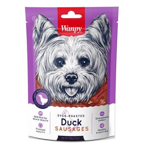 Wanpy Duck Sausages kiełbaski z kaczki dla psa 100g 