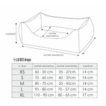 Lauren Design CEZAR - kanapa dla psa lub kota brąz + brąz struktura 60/50cm
