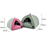 Budka dla kota lub psa 50x50cm Lauren Design BELLA srebrny velvet