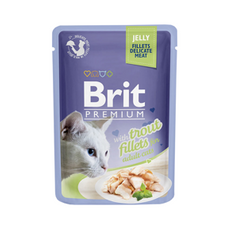 Brit Premium fileciki z pstrąga w galarecie karma dla kota 85g