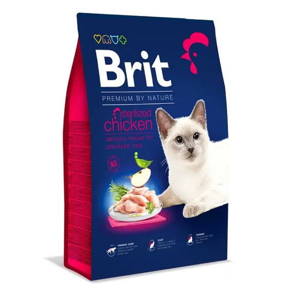 Brit Premium Cat Sterilized Chicken 800g karma dla kotów sterylizowanych 