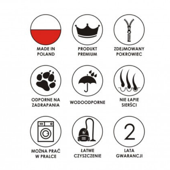 Lauren design DEMI Outdoor - materac dla psa, szara kodura 100/80 cm