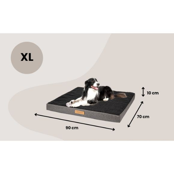 Materac ortopedyczny dla psa XL Dogeste czarny