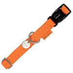 Zolux Mac Leather obroża regulowana dla psa 10mm pomarańczowa