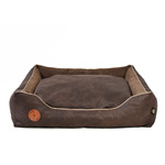 Lauren Design CEZAR - kanapa dla psa brąz + brąz struktura 95/80cm